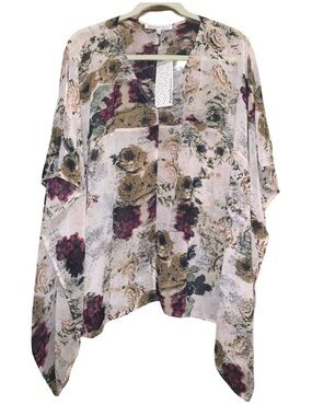 Daniel Rainn Ladies Poncho Style Sheer Top Size M/L NWT